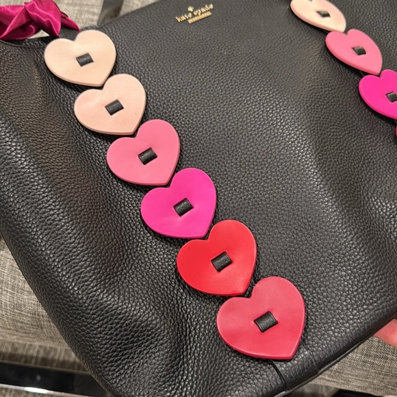 Kate Spade Bag Yours Truly Ombré Heart Pebbled Leather Large Tote - Picture 16 of 17